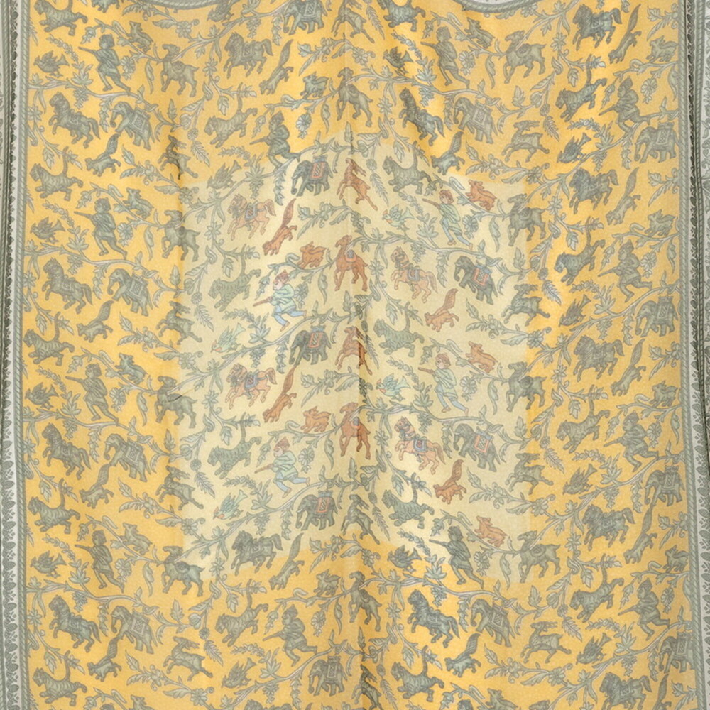 HERMES Yellow Silk Scarf - Picture 3 of 8